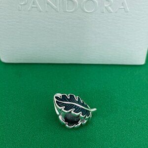 Pandora Blue Curved Feather Charm